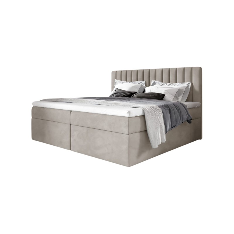Cama continental Jorvo con contenedor para ropa de cama tela Fresh 01 Cama continental Jorvo con contenedor para ropa de cama tela Fresh 01
