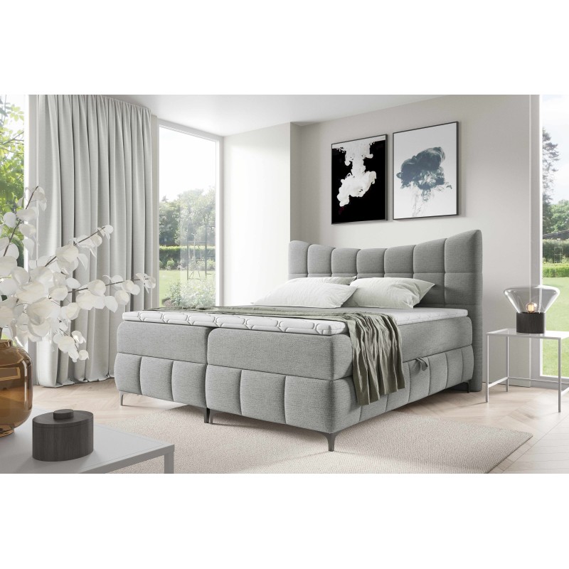 Orivo continental bed with bedding storage, Aragon 80 fabric Orivo continental bed with bedding storage, Aragon 80 fabric