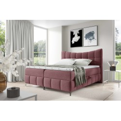Cama continental Orivo con contenedor para ropa de cama, tela Aragon 63. Cama continental Orivo con contenedor para ropa de cama, tela Aragon 63.