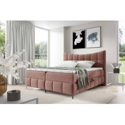 Orivo continental bed with a bedding container, fabric Aragon 62