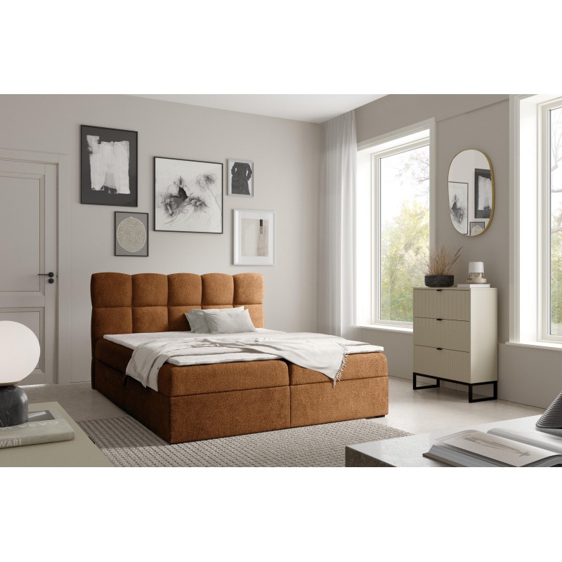 Cama continental Orivo con contenedor para ropa de cama tela Coral 35 Cama continental Orivo con contenedor para ropa de cama tela Coral 35