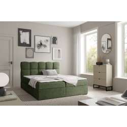 Orivo continental bed with bedding storage fabric Coral 20