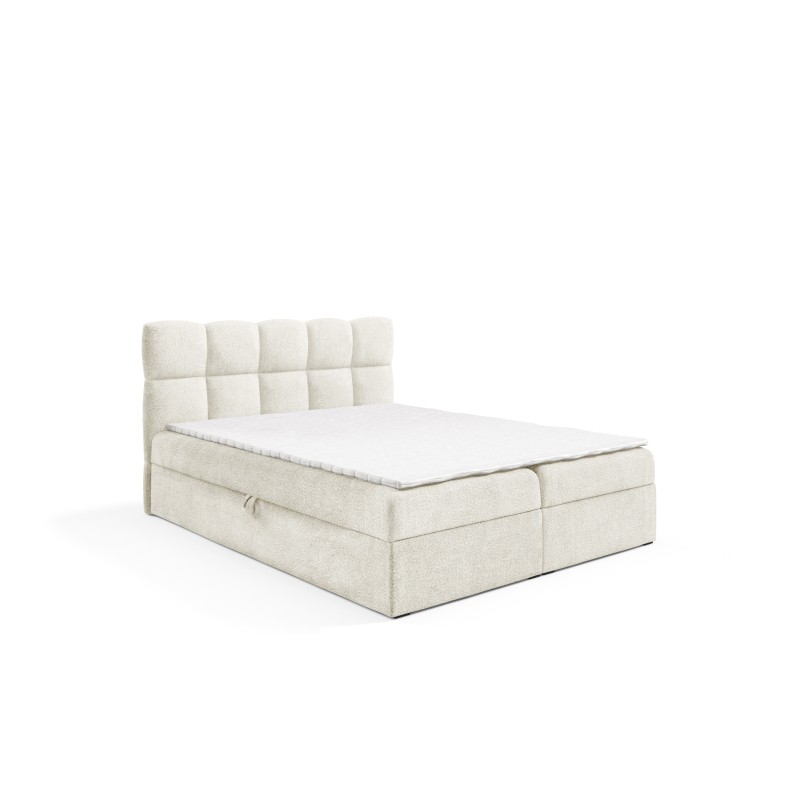 Orivo continental bed with bedding storage, fabric Coral 15 Orivo continental bed with bedding storage, fabric Coral 15