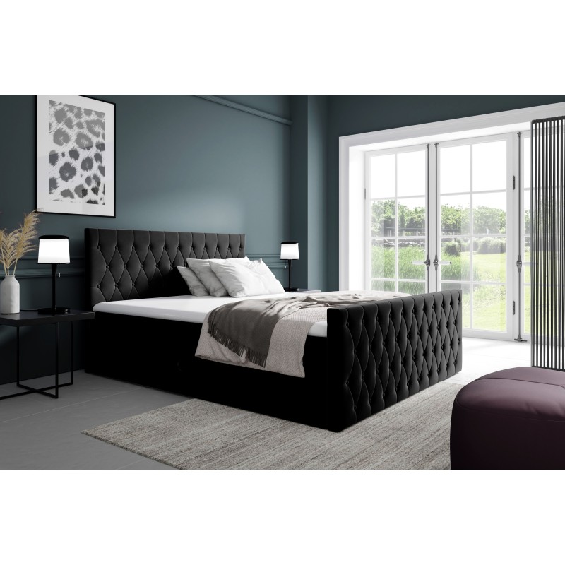 Continental bed Velar with bedding storage, fabric Fresh 17 Continental bed Velar with bedding storage, fabric Fresh 17