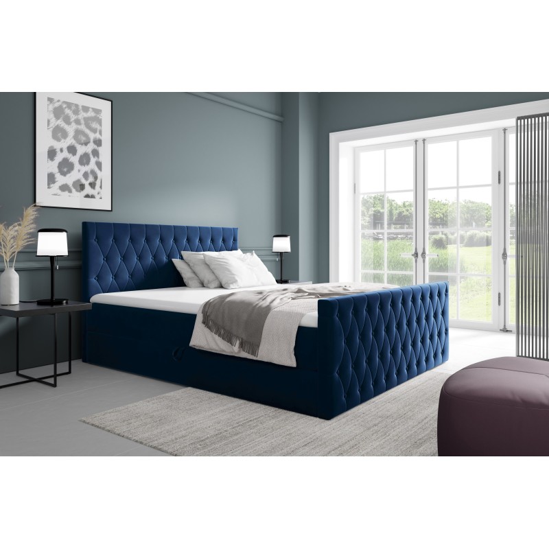 Continental bed Velar with bedding storage fabric Fresh 11 Continental bed Velar with bedding storage fabric Fresh 11
