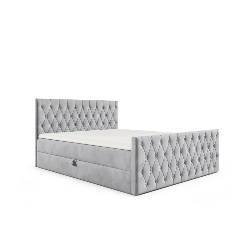 Velar continental bed with a storage compartment for bedding, fabric Fresh 01 Velar continental bed with a storage compartment for bedding, fabric Fresh 01