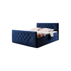 Nomero continental bed with bedding storage in Riviera 81 fabric Nomero continental bed with bedding storage in Riviera 81 fabric