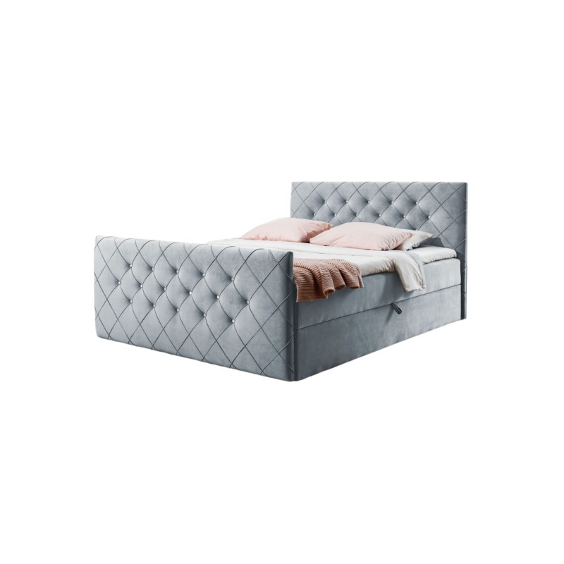 Nomero continental bed with a bedding storage compartment, fabric Riviera 80 Nomero continental bed with a bedding storage compartment, fabric Riviera 80