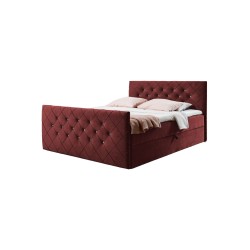 Nomero continental bed with a bedding storage in Riviera 59 fabric Nomero continental bed with a bedding storage in Riviera 59 fabric