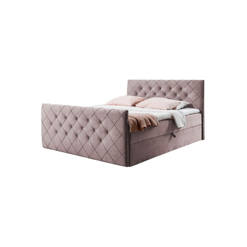 Nomero continental bed with bedding storage, fabric Riviera 62 Nomero continental bed with bedding storage, fabric Riviera 62