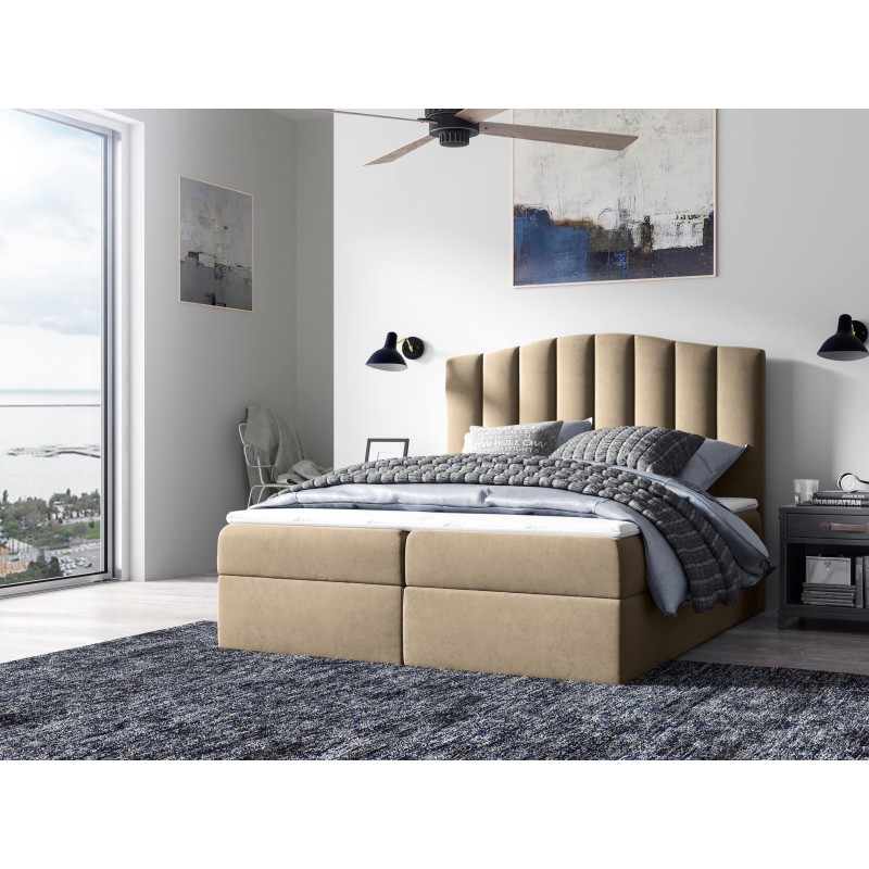 Continental bed Aravio with bedding storage, fabric Casablanca 2303 Continental bed Aravio with bedding storage, fabric Casablanca 2303