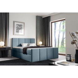Ulvaro continental bed with bedding storage, fabric Monolith 72