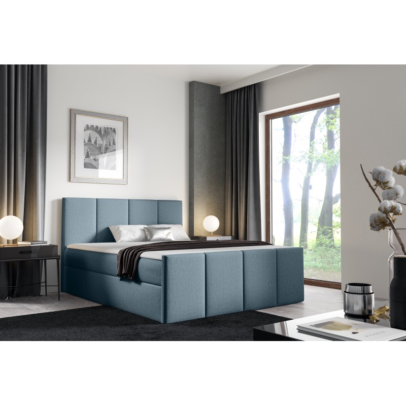 Ulvaro continental bed with bedding storage, fabric Monolith 72 Ulvaro continental bed with bedding storage, fabric Monolith 72