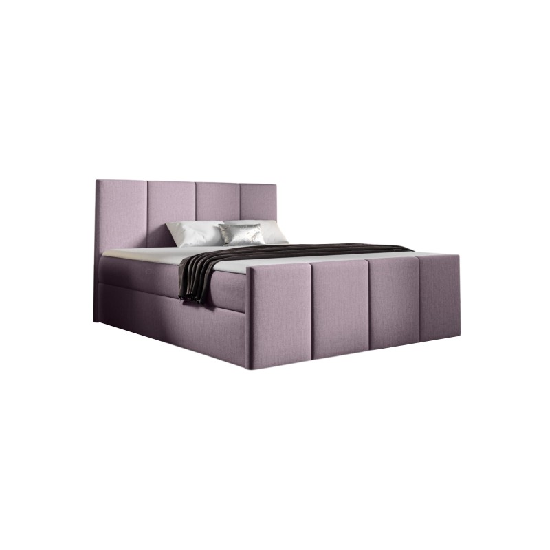 Ulvaro continental bed with a bedding storage compartment, Monolith 62 fabric Ulvaro continental bed with a bedding storage compartment, Monolith 62 fabric