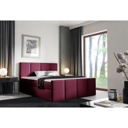 Ulvaro continental bed with a storage compartment in Monolith 59 fabric