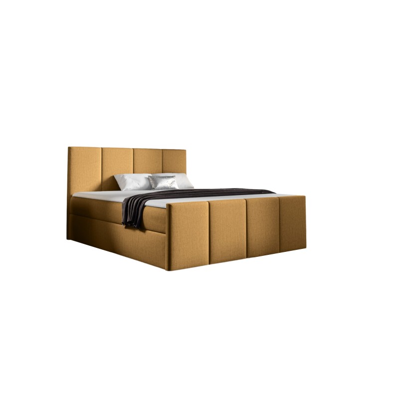 Ulvaro continental bed with a bedding container, Monolith 48 fabric Ulvaro continental bed with a bedding container, Monolith 48 fabric