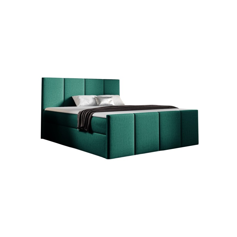 Ulvaro continental bed with a storage container for bedding, fabric Monolith 37 Ulvaro continental bed with a storage container for bedding, fabric Monolith 37