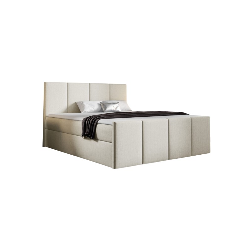 Ulvaro continental bed with a bedding storage compartment fabric Monolith 02 Ulvaro continental bed with a bedding storage compartment fabric Monolith 02