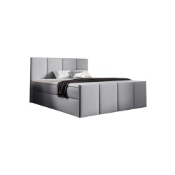 Ulvaro continental bed with storage for bedding, fabric Monolith 84 Ulvaro continental bed with storage for bedding, fabric Monolith 84