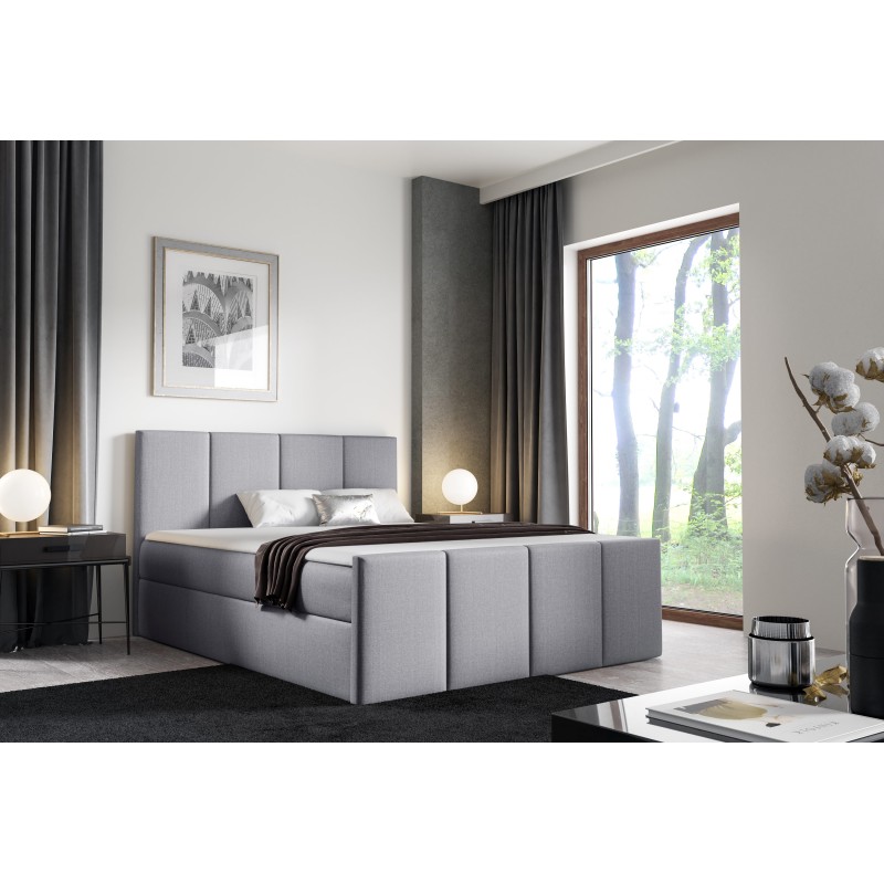 Ulvaro continental bed with a bedding container, fabric Inari 91 Ulvaro continental bed with a bedding container, fabric Inari 91