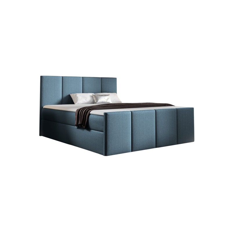 Ulvaro continental bed with a storage container for bedding, fabric Inari 87 Ulvaro continental bed with a storage container for bedding, fabric Inari 87