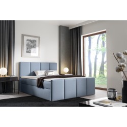 Ulvaro continental bed with a storage box for bedding, fabric Inari 72