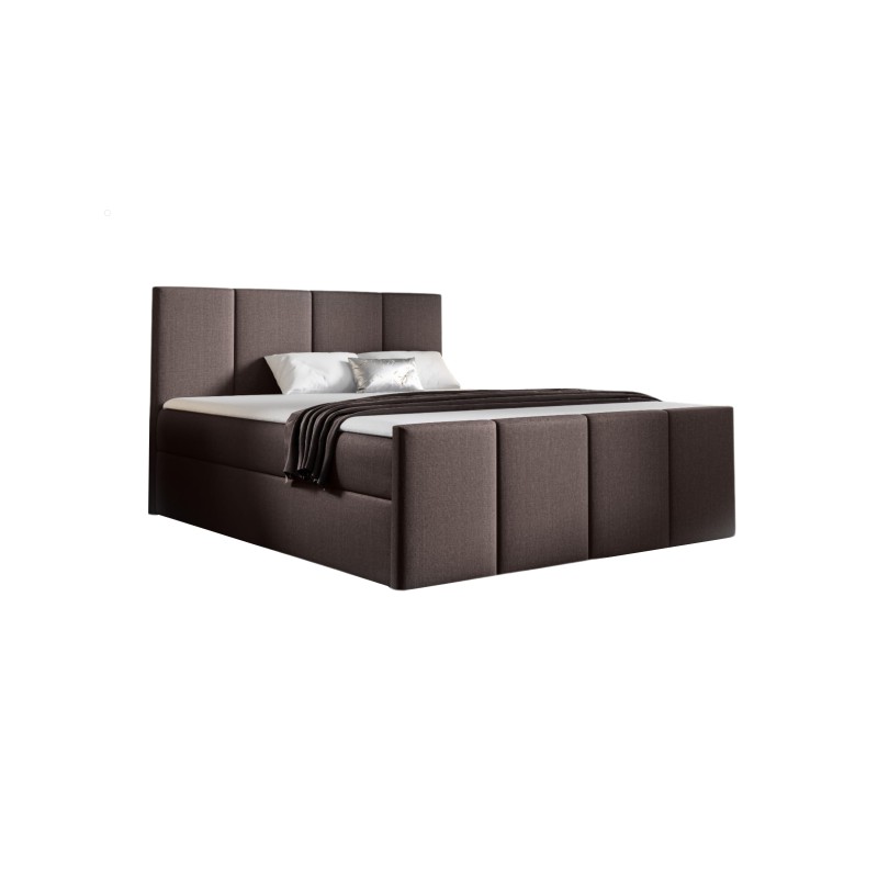 Ulvaro continental bed with bedding storage, fabric Inari 27 Ulvaro continental bed with bedding storage, fabric Inari 27