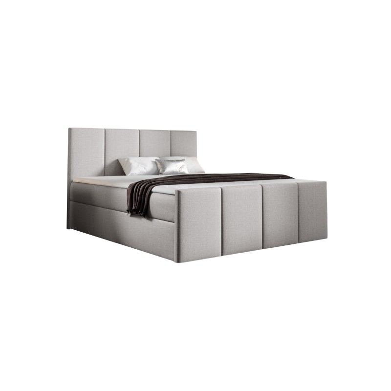 Ulvaro continental bed with storage for bedding, fabric Inari 22 Ulvaro continental bed with storage for bedding, fabric Inari 22