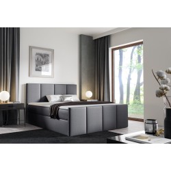 Ulvaro continental bed with bedding storage, Fancy 90 fabric