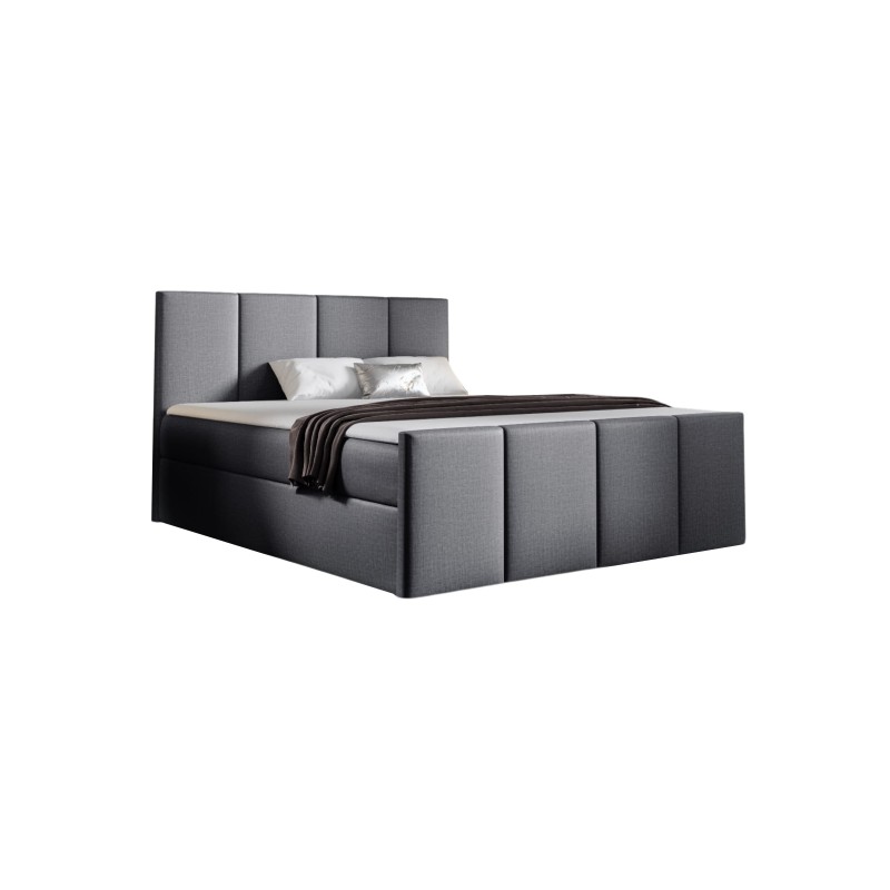 Ulvaro continental bed with bedding storage, Fancy 90 fabric Ulvaro continental bed with bedding storage, Fancy 90 fabric