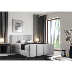Ulvaro continental bed with storage for bedding in Fancy 83 fabric