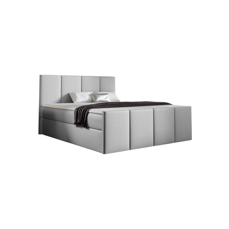 Ulvaro continental bed with storage for bedding in Fancy 83 fabric Ulvaro continental bed with storage for bedding in Fancy 83 fabric