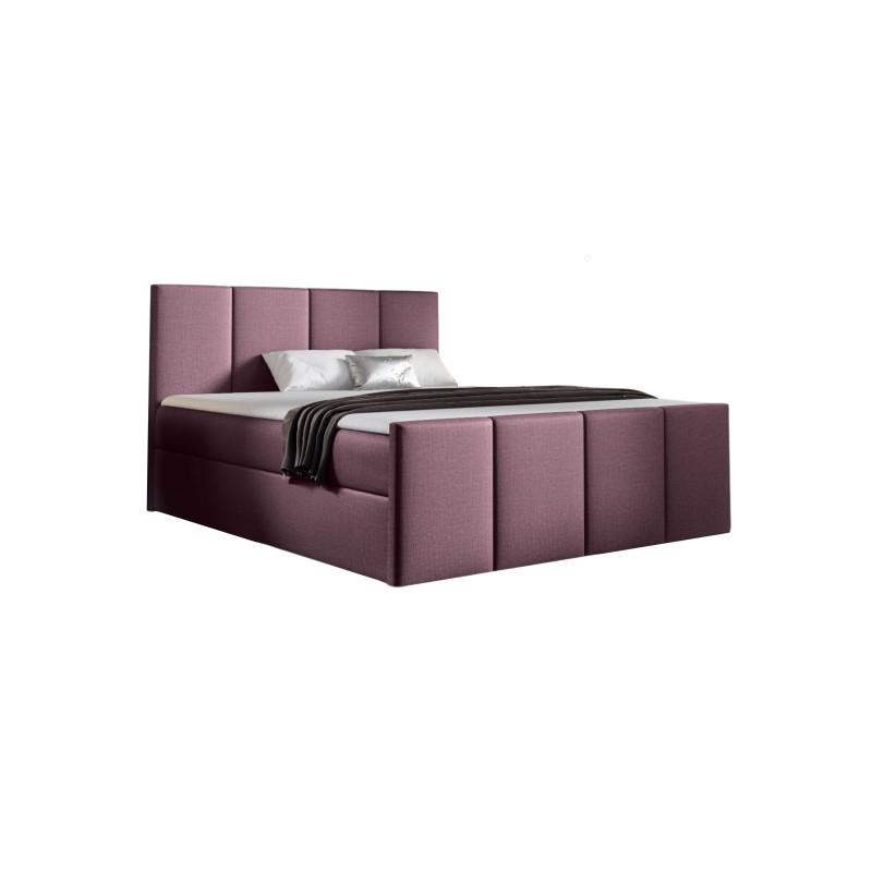 Ulvaro continental bed with a storage compartment for bedding, Fancy 63 fabric. Ulvaro continental bed with a storage compartment for bedding, Fancy 63 fabric.