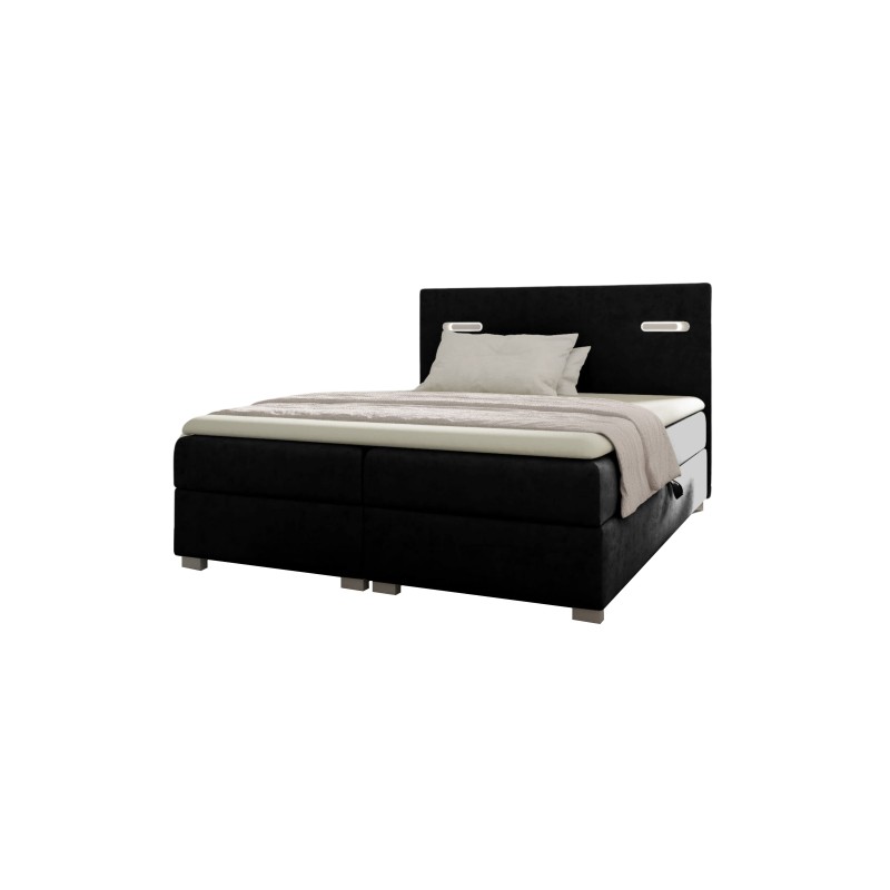 Cavon continental bed with sensory lighting and a bedding container, fabric Fresh 17 Cavon continental bed with sensory lighting and a bedding container, fabric Fresh 17