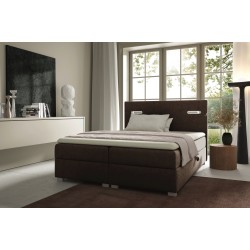 Continental bed Cavon with sensor lighting and a storage container for bedding, fabric Fresh 4