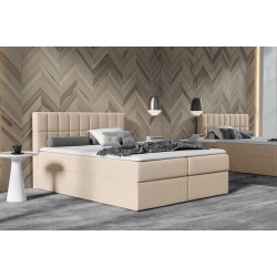 Morivo continental bed with a storage for bedding, fabric Soro 21