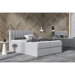 Continental bed Morivo with bedding storage, fabric Soro 83