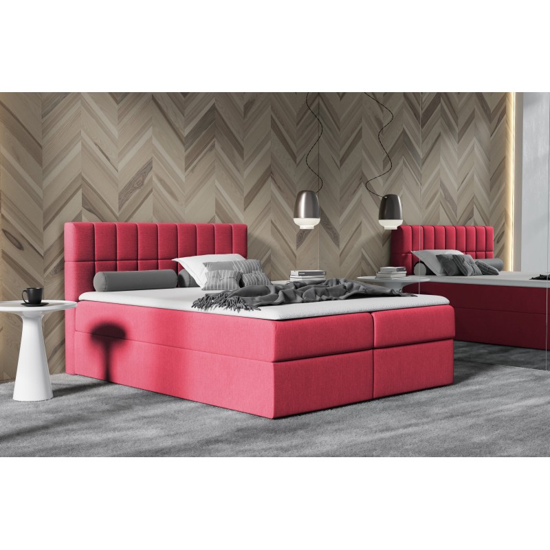 Continental bed Morivo with bedding storage in fabric Soro 60 Continental bed Morivo with bedding storage in fabric Soro 60