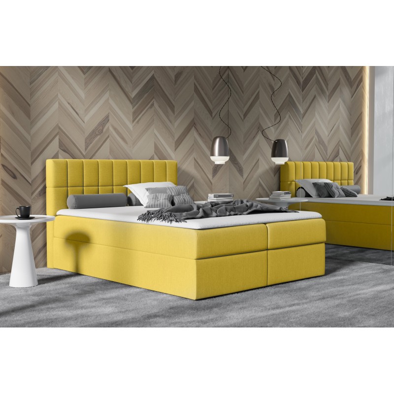 Continental bed Morivo with bedding storage, fabric Soro 40 Continental bed Morivo with bedding storage, fabric Soro 40