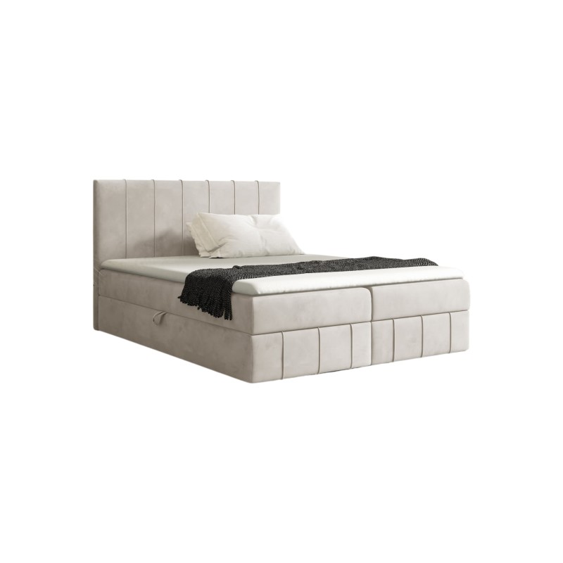 Continental bed Roze with a storage container for bedding, fabric Fresh 01 Continental bed Roze with a storage container for bedding, fabric Fresh 01