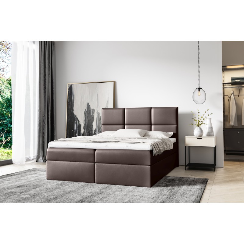 Nuvon continental bed with bedding storage, fabric Soft 66 Nuvon continental bed with bedding storage, fabric Soft 66