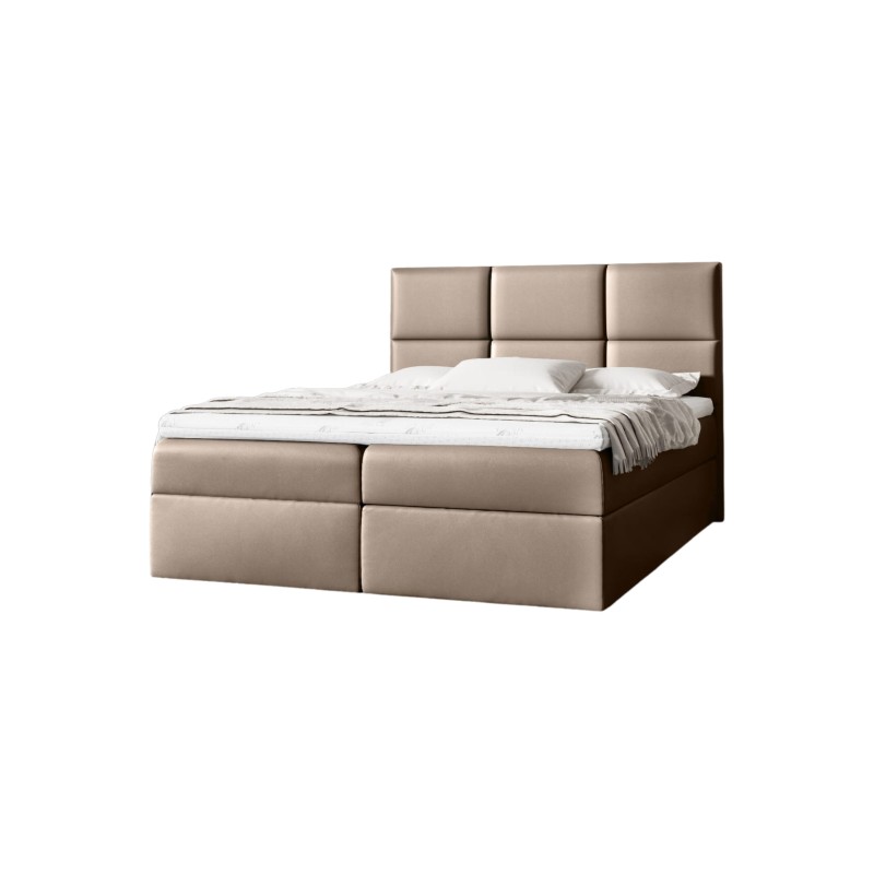Nuvon continental bed with bedding storage in Soft 34 fabric Nuvon continental bed with bedding storage in Soft 34 fabric