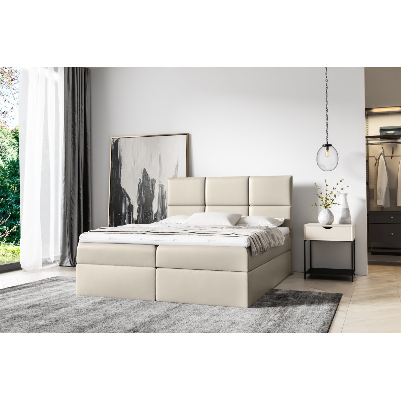 Nuvon continental bed with bedding storage fabric Soft 33 Nuvon continental bed with bedding storage fabric Soft 33