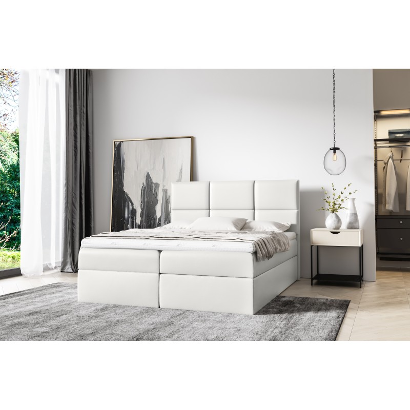 Nuvon continental bed with bedding storage, fabric Soft 17 Nuvon continental bed with bedding storage, fabric Soft 17