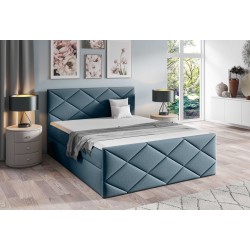 Continental bed Koro with bedding storage fabric Monolith 72