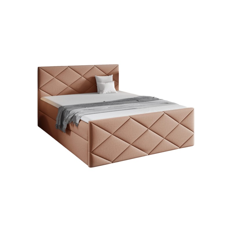 Continental bed Koro with bedding storage in Monolith 61 fabric Continental bed Koro with bedding storage in Monolith 61 fabric