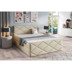 Continental bed Koro with storage for bedding, fabric Monolith 02