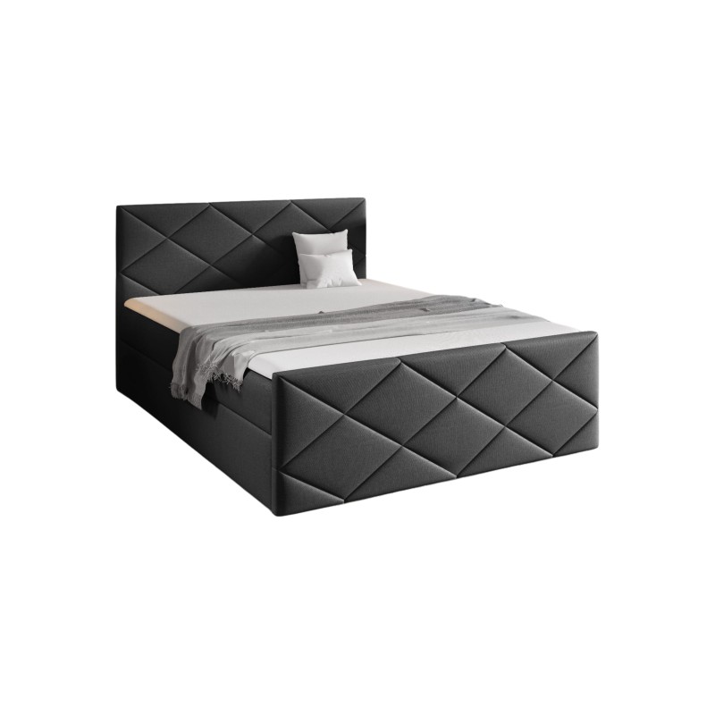 Continental bed Koro with bedding storage, fabric Inari 100 Continental bed Koro with bedding storage, fabric Inari 100
