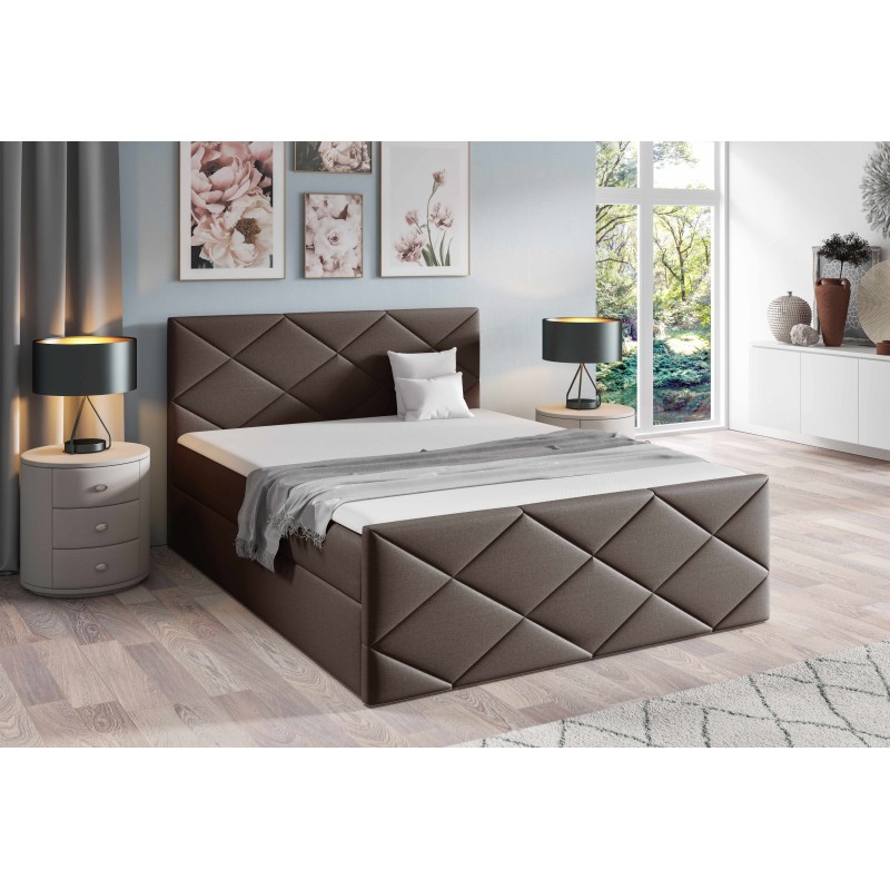 Continental bed Koro with a bedding container fabric Inari 27 Continental bed Koro with a bedding container fabric Inari 27