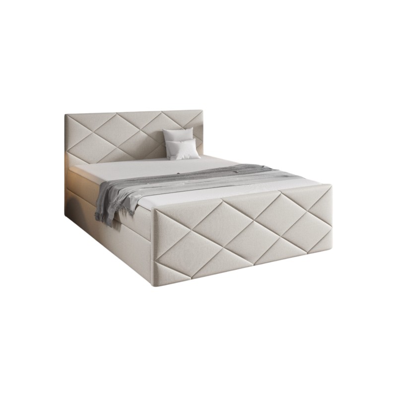 Continental bed Koro with bedding storage fabric Inari 22 Continental bed Koro with bedding storage fabric Inari 22